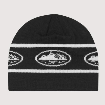 Corteiz Repeat Alcatraz Beanie Black