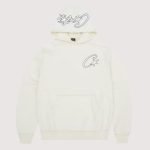 Corteiz Satin C Star Appliqué Hoodie Off White
