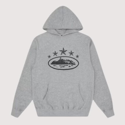 Corteiz 5 Starz Alcatraz Hoodie Grey