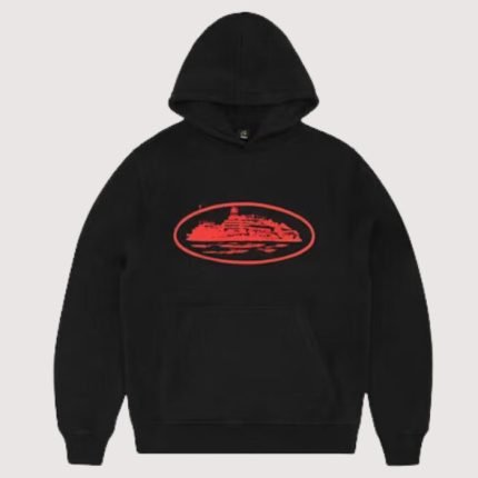 Corteiz Alcatraz V2 Hoodie Black/Red