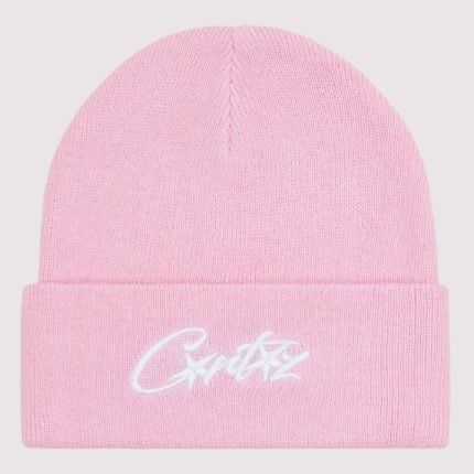 Corteiz Allstarz Folded Beanie Pink