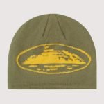 Corteiz Alcatraz Skully Khaki Green/Yellow