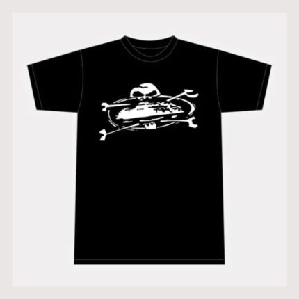 Corteiz Alcatraz Skull T-shirt Black