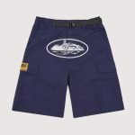 Corteiz Alcatraz Cargo Shorts Navy