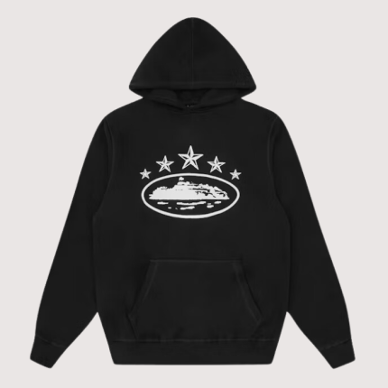 Corteiz 5 Starz Alcatraz Hoodie Black