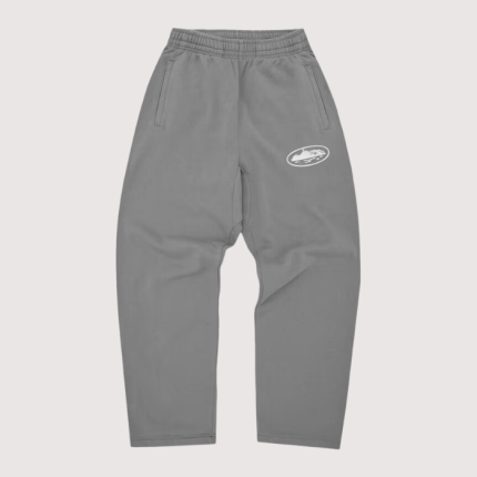 Corteiz Island Puff Print Open Hem Pant Gully Grey