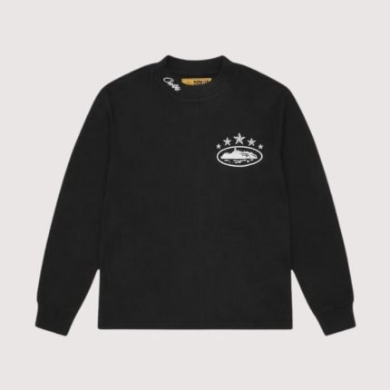 Corteiz 5 Starz Alcatraz Waffle Longsleeve Black