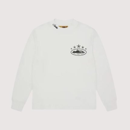 Corteiz 5 Starz Alcatraz Waffle Longsleeve White