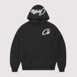 Corteiz Satin C Star Appliqué Hoodie Black