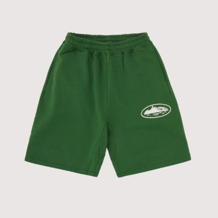 Island Puff Print Sweatshort Green