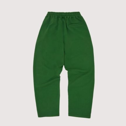 Island Puff Print Open Hem Sweatpant Green