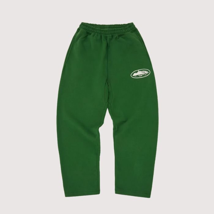 Island Puff Print Open Hem Sweatpant Green Island Puff Print Open Hem Sweatpant Green