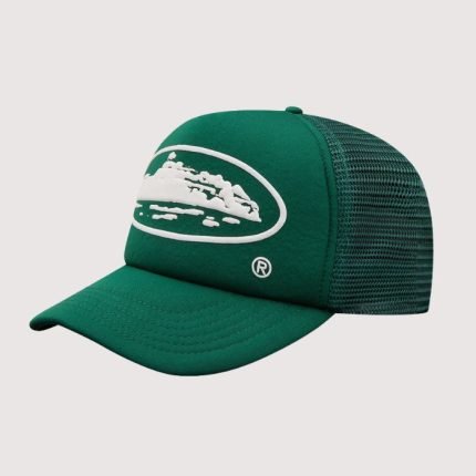 Alcatraz Puff Print Trucker Hat Green