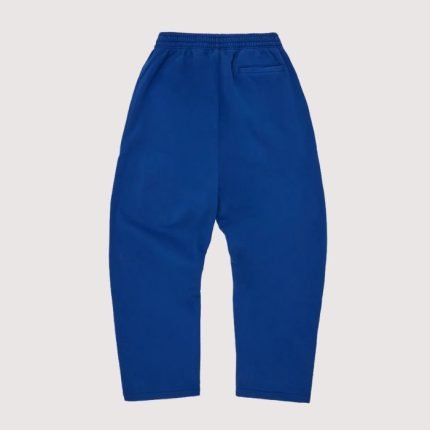 Island Puff Print Open Hem Pant Washed Royal