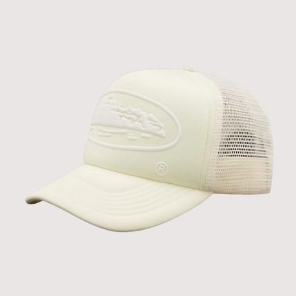Cortiez Alcatraz Puff Print Trucker Hat Off White