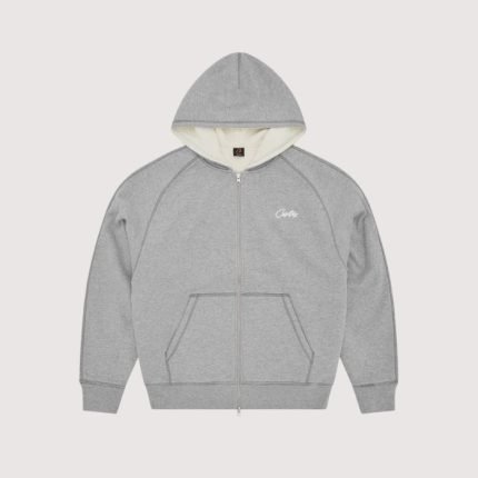 Corteiz Hmp Thermal ZIip Hoodie Heather Grey