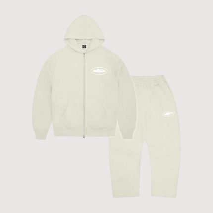 Cortiez Island Puff Print Tracksuit Off White