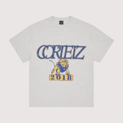 Cortiez Lion Boxy Heavyweight Tee Light Heather