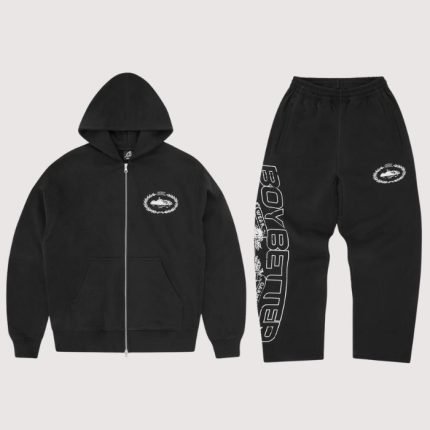 Corteiz Bbk Royale Zip Tracksuit Black