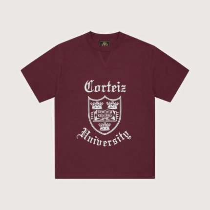 Corteiz Uni Heavyweight Tee Burgundy