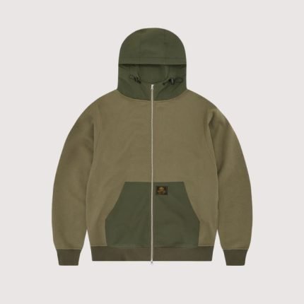 Corteiz Guerillaz Ripstop Zip Hoodie Olive