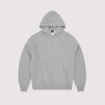 Corteiz Lundun Stitch Zip Hoodie Heather Grey