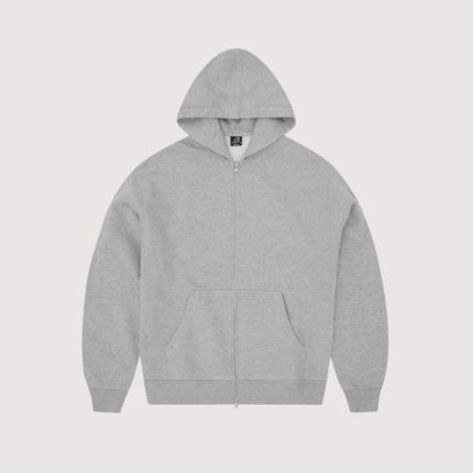 Corteiz Lundun Stitch Zip Hoodie Heather Grey
