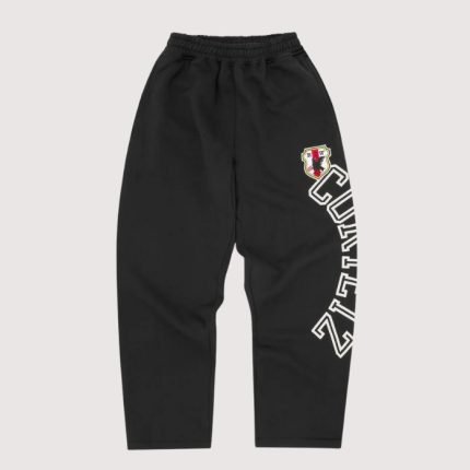Corteiz Arch Shield Open Hem Pant Black