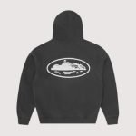 Corteiz Island Puff Print Zip Hoodie Washed Black
