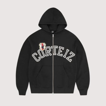 Corteiz Arch Shield Open Hem Tracksuit Black