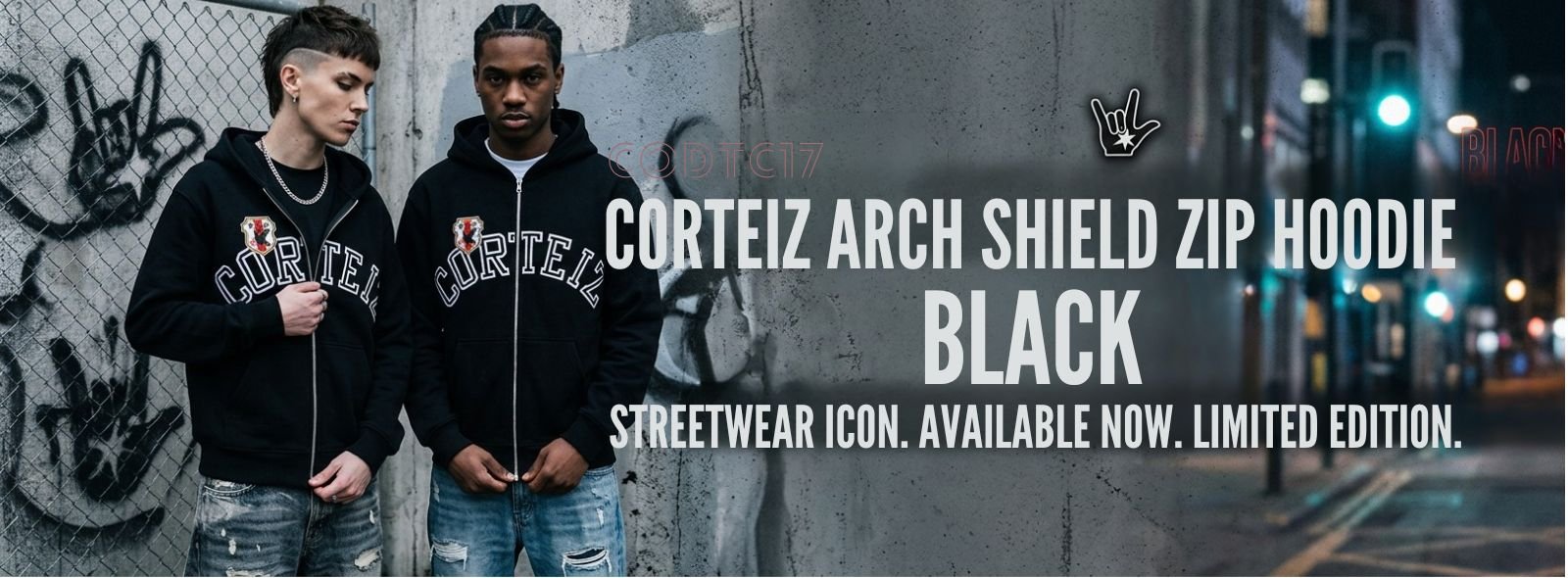 Corteiz Hoodie and the Corteiz Arch Shield Zip Hoodie Black A Modern Streetwear Essential