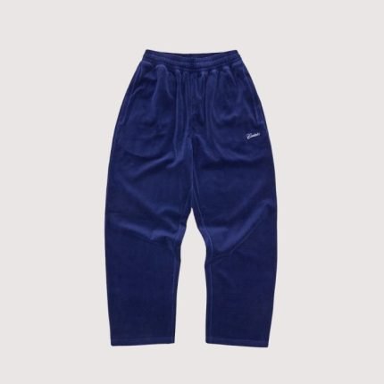 Corteiz Pista Velour Track Pant Navy