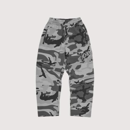 Corteiz Diplomatic Open Hem Sweapant Washed Camo