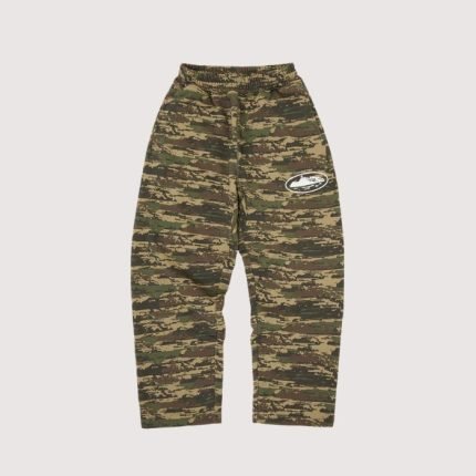 Corteiz Island Puff Print Open Hem Sweatpant Digi Camo