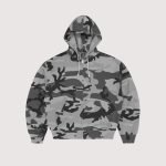 Corteiz Diplomatic Zip Hoodie Washed Camo