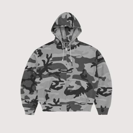 Corteiz Diplomatic Zip Hoodie Washed Camo