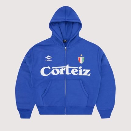 Corteiz Ghini Zip Hoodie Royal Blue