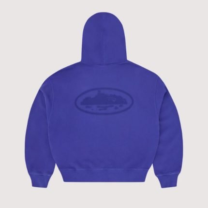 Corteiz Island Knockout Zip Hoodie Indigo Blue