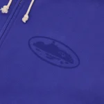 Corteiz Island Knockout Zip Hoodie Indigo Blue