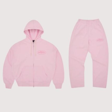 Corteiz Island Knockout Zip Tracksuit Pink