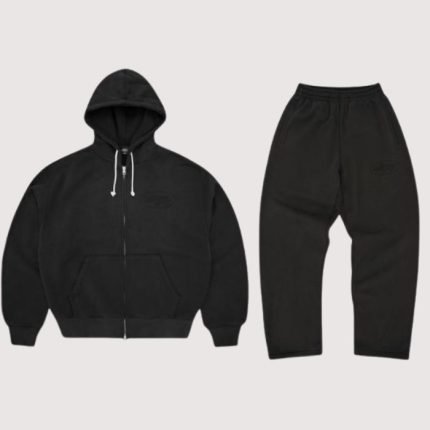 Corteiz Island Knockout Zip Tracksuit Black