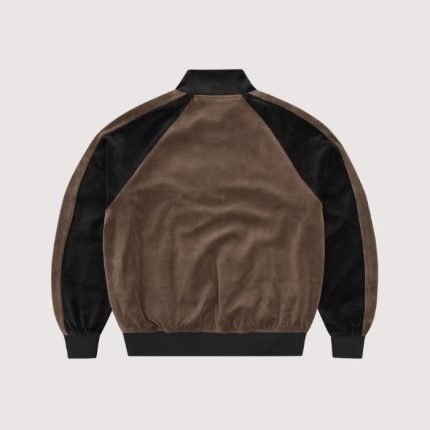 Corteiz Pista Velour Track Jacket Black/Brown