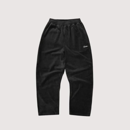 Corteiz Pista Velour Track Pant Black