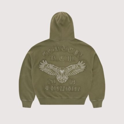 Corteiz Diplomatic Zip Hoodie Olive