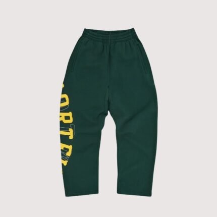 Corteiz Lundun Stitch Open Hem Sweatpant Forest Yellow