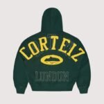 Corteiz Lundun Stitch Zip Hoodie Forest Yellow