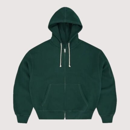 Corteiz Lundun Stitch Zip Hoodie Forest Yellow